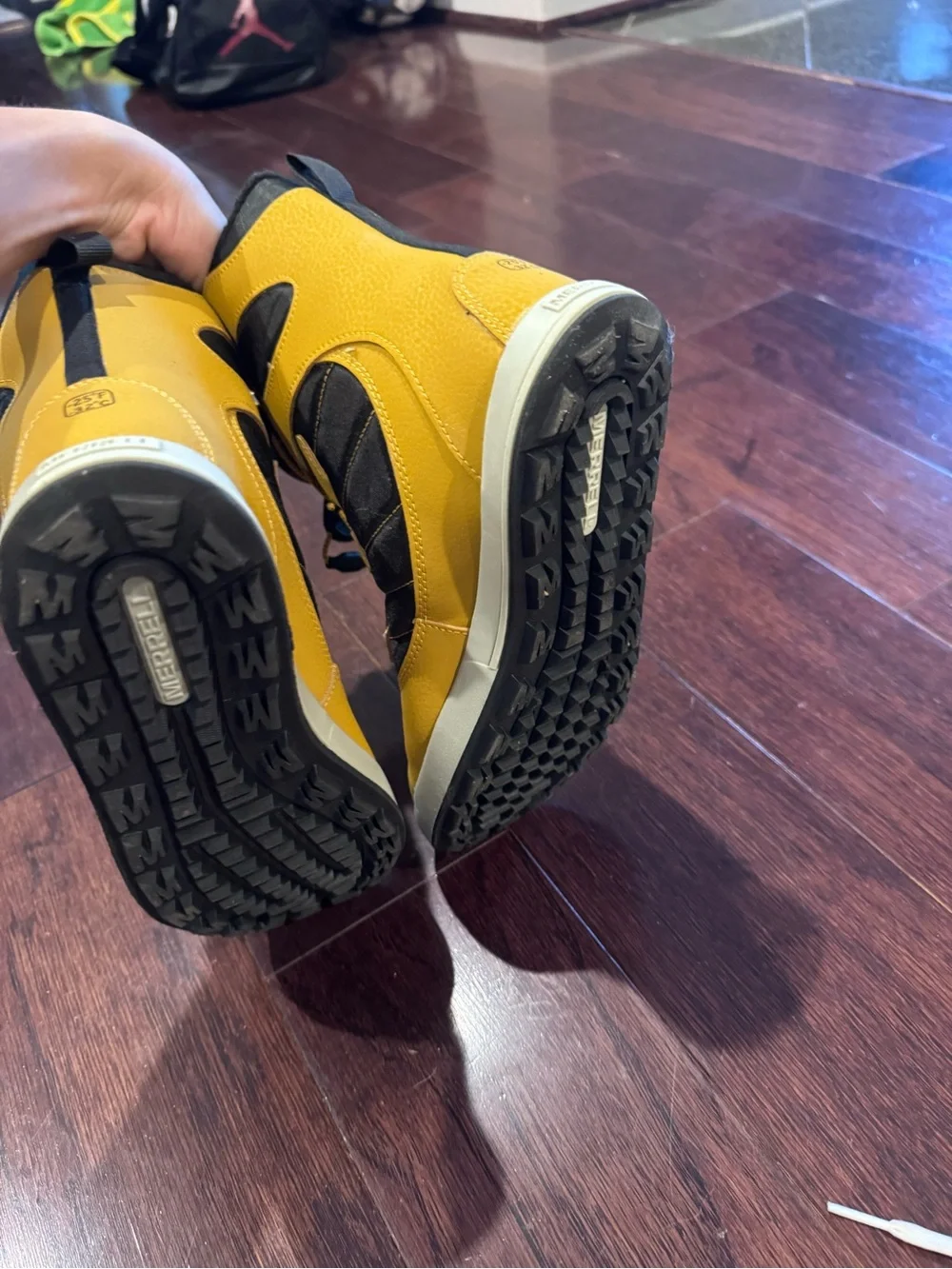 Merrell Kids Yellow and Black Snow Boots